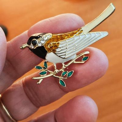 Chickadee Brooch — A Tiny Song of Joy