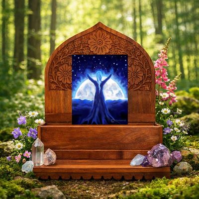 Moon Blessings Altar Card by Montserrat