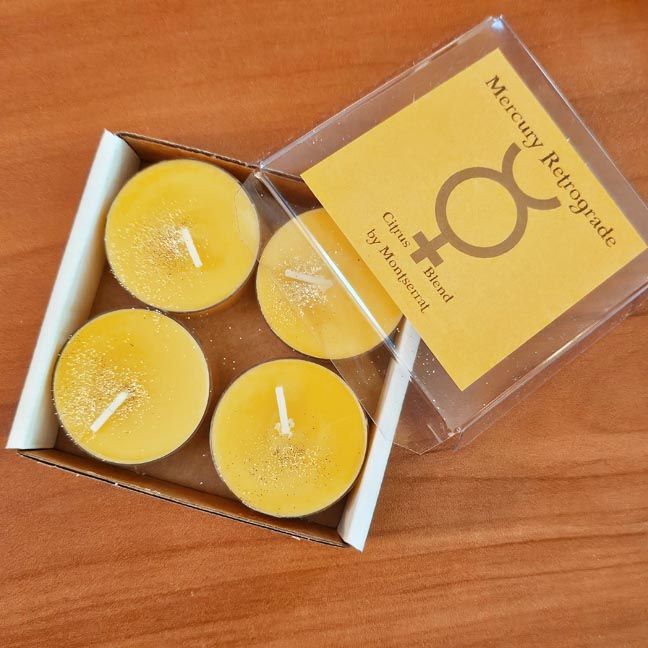 💛Mercury Retrograde Organic Soy Tea Lights