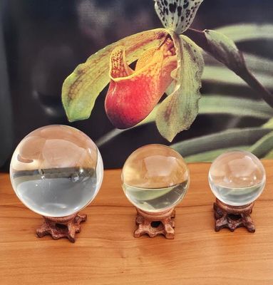Crystal Balls  — With Wooden Stand
