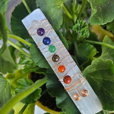 Selenite Chakra Wand