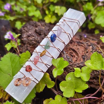 Selenite Rainbow Wand