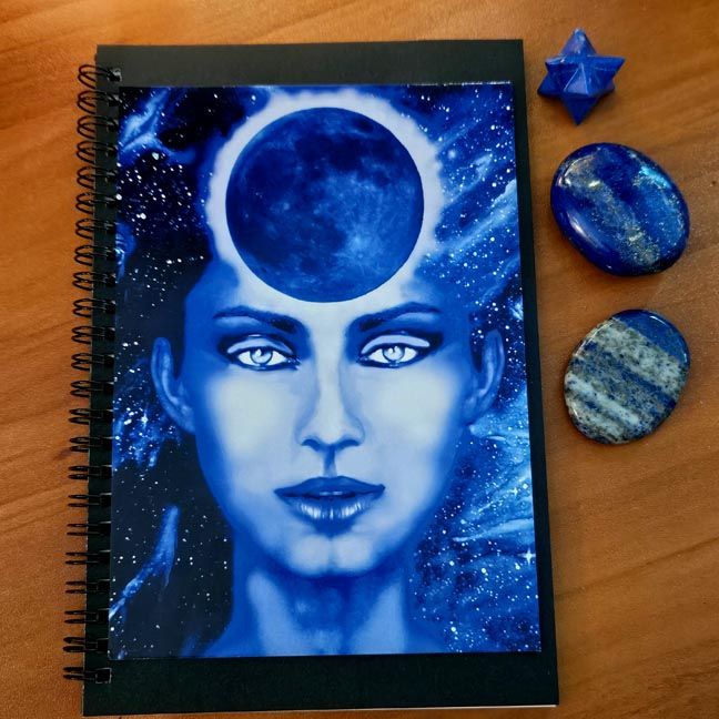 New Moon Goddess— Spiral-bound journal by Montserrat