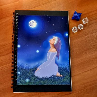 The Moon is my Sister — Spiral-bound journal by Montserrat