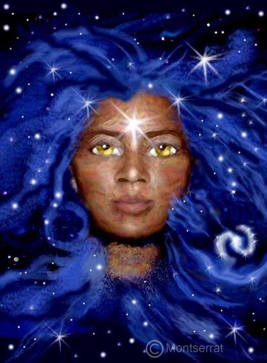 With the Eyes of the Goddess Altar Card by Montserrat
