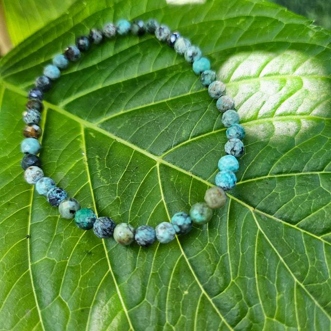 Faceted African Turquoise Bracelets (3–4mm)