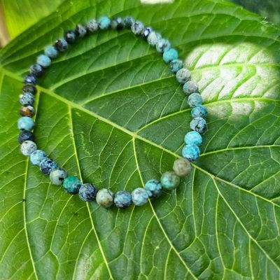 Faceted African Turquoise Bracelets (3–4mm)