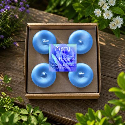 Sacred Feminine votive set inspired by the Black Madonna, Mary, and Sophia in organic soy wax.