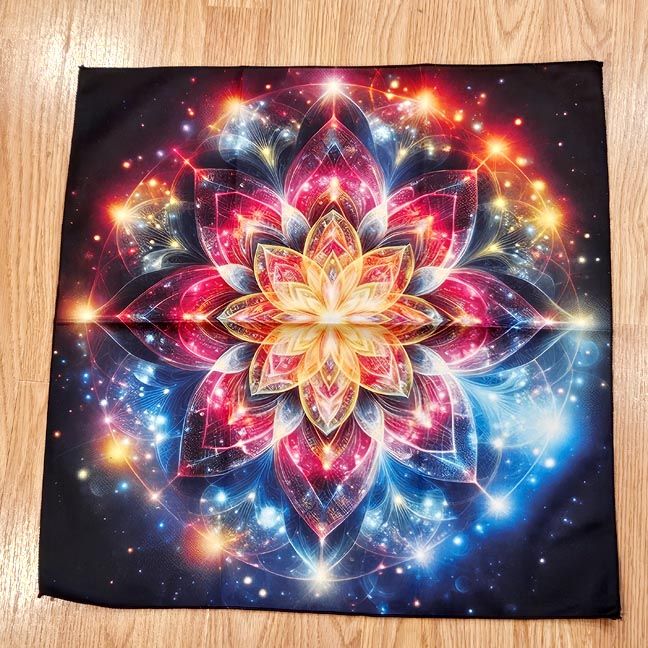 Crystal Lotus Altar Cloth 18" x 18"