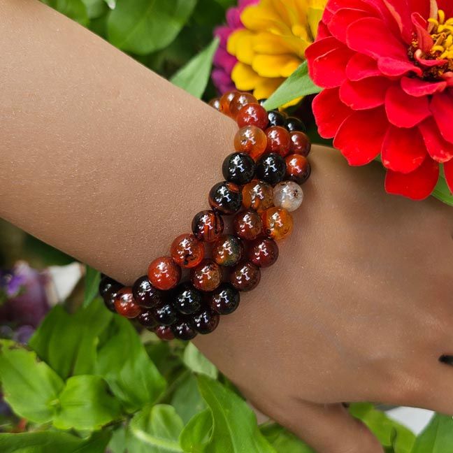 Carnelian Spectrum Bracelet — Warm Ember Tones