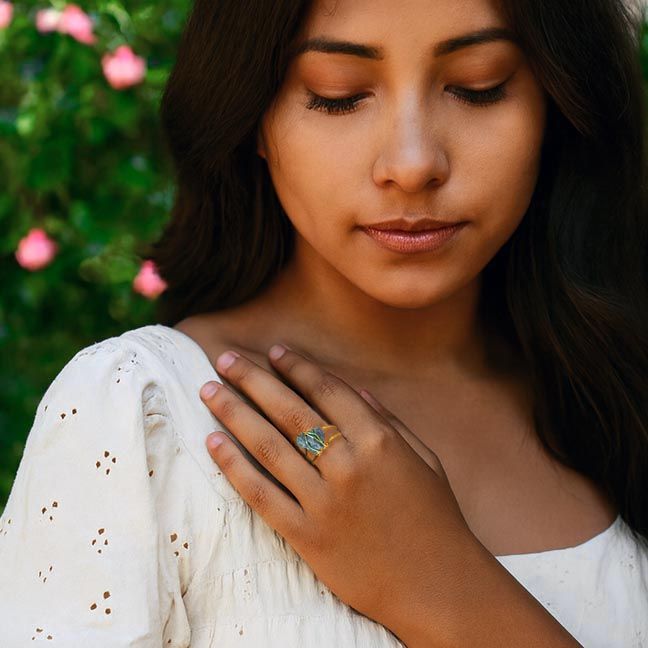 Gemstone rings - adjustable