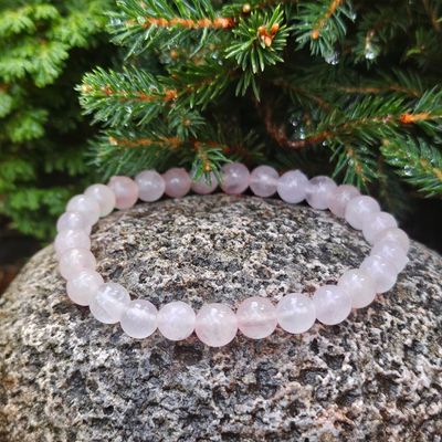 Rose Quartz Bracelet – 6mm Beads