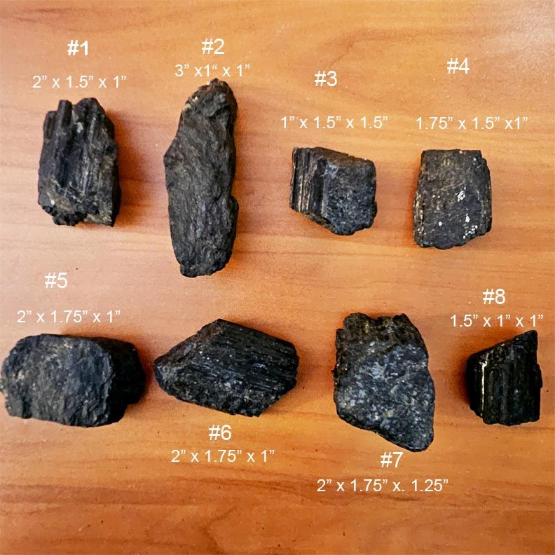 Raw Black Tourmaline Collection — One‑of‑a‑Kind Chunky Pieces (2"–3")