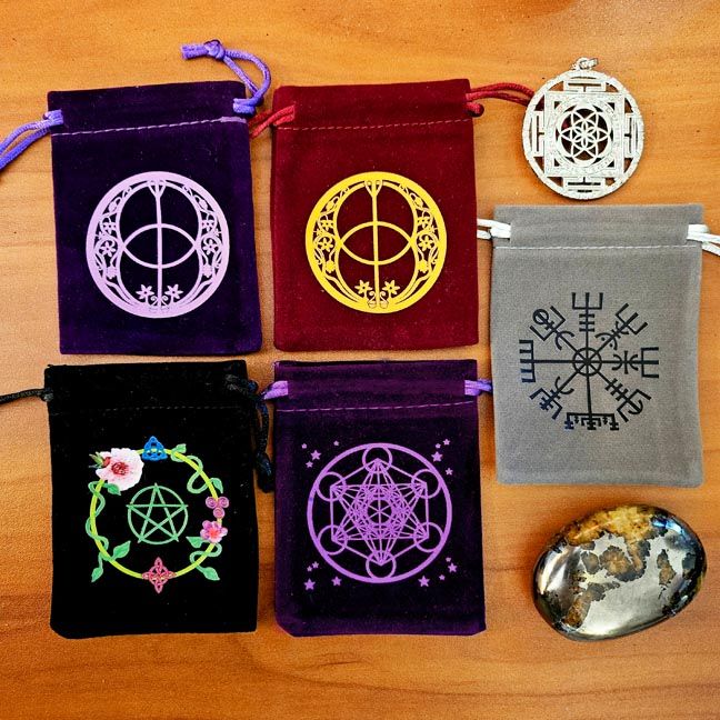 Ancient Symbols Art Pouches by Montserrat