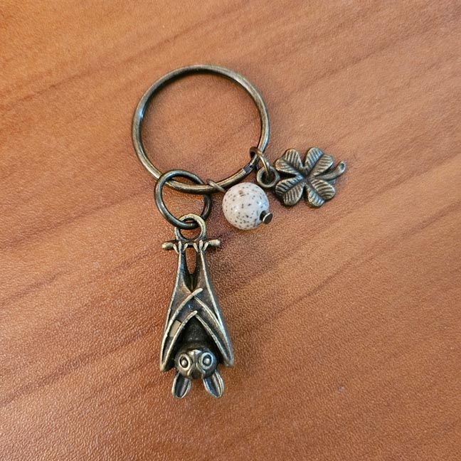 Emotional Support Bat Keychain &amp; Card