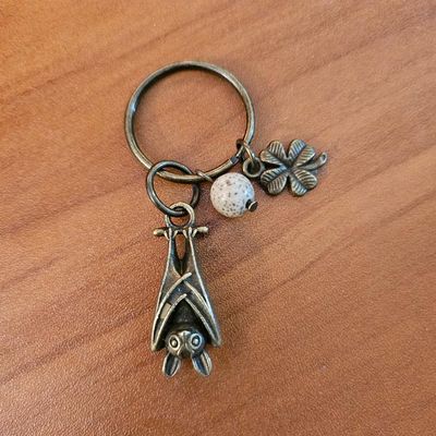 Emotional Support Bat Keychain &amp; Card