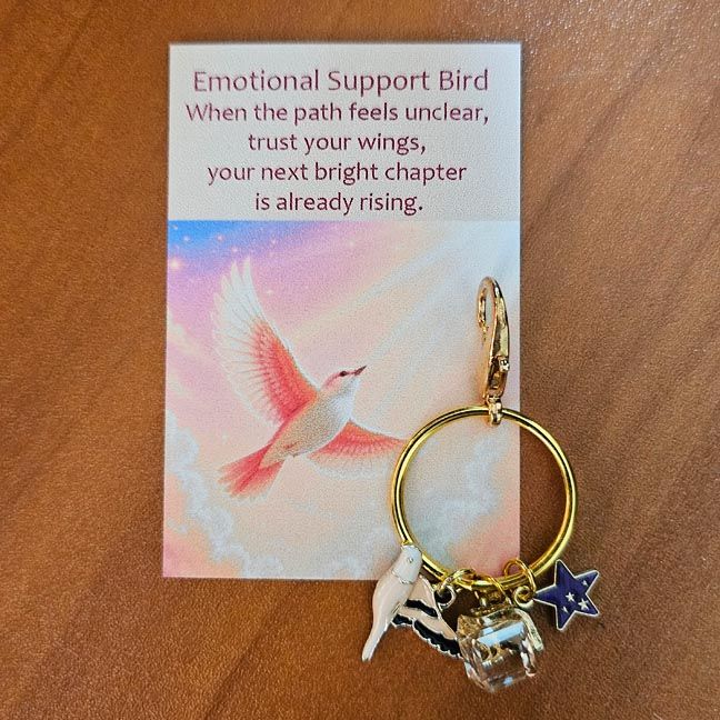 Emotional Support Bird Keychain
