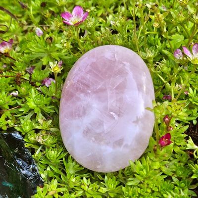 Large Rose Quartz Palm Stone