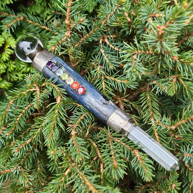 Blue Kyanite Chakra Healing Wand - one of a kind