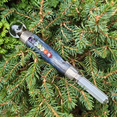 Blue Kyanite Chakra Healing Wand - one of a kind