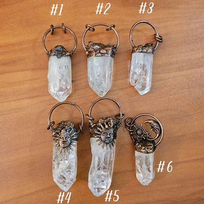 Clear Quartz Pendants — One of a Kind