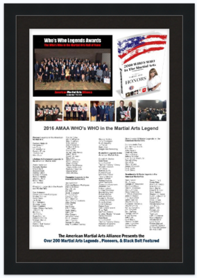 2019 ​AMAA Legends Award Framed Inductee Name Poster