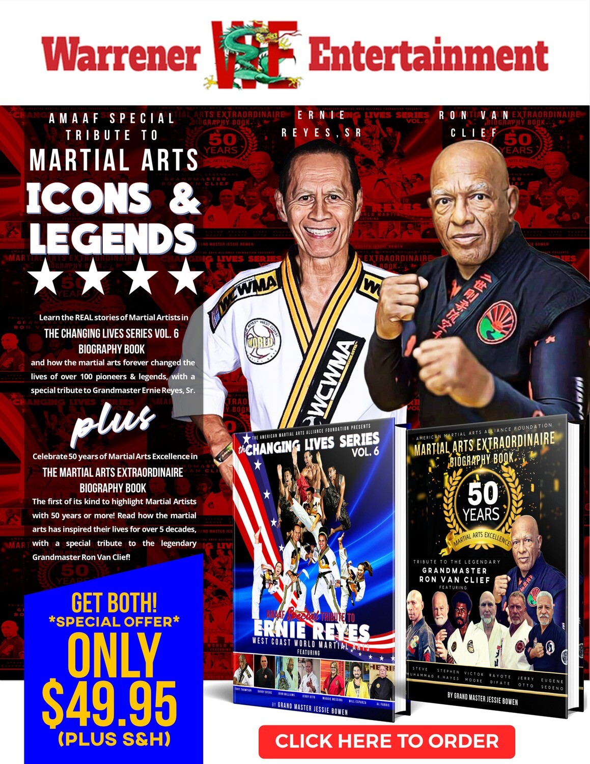 AMAA MARTIAL ARTS ICONS &amp; LEGENDS BIOGRAPHY BOOKS