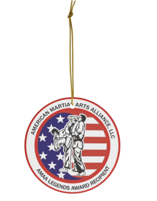 AMAA Round Ceramic Ornaments