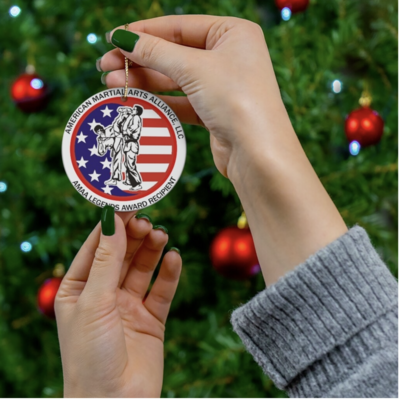 AMAA Round Ceramic Ornaments