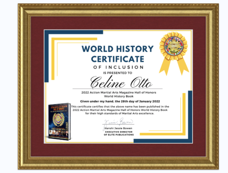 Custom Framed Inclusion Certificate