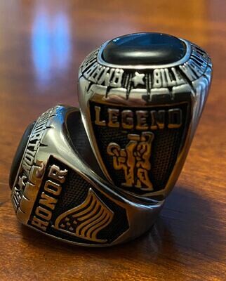 Bill "Superfoot" Wallace Tribute Ring with FREE Bill Wallace Tribute Biography Softcover Book