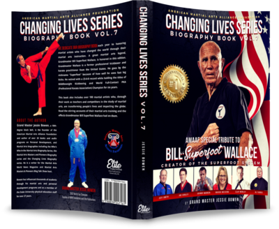 Bill "Superfoot" Wallace Tribute Ring with FREE Bill Wallace Tribute Biography Softcover Book