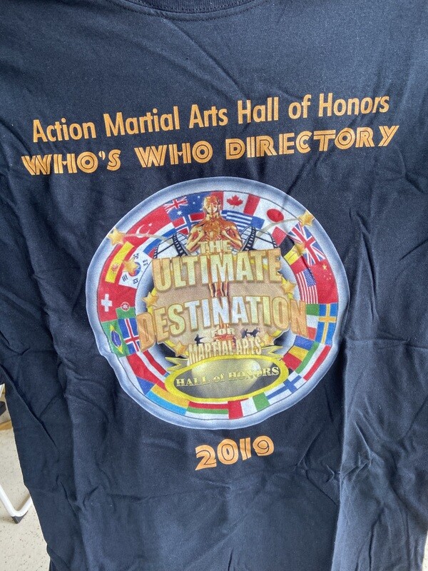2019 Action Martial Arts Hall of Honors T-shirt with names