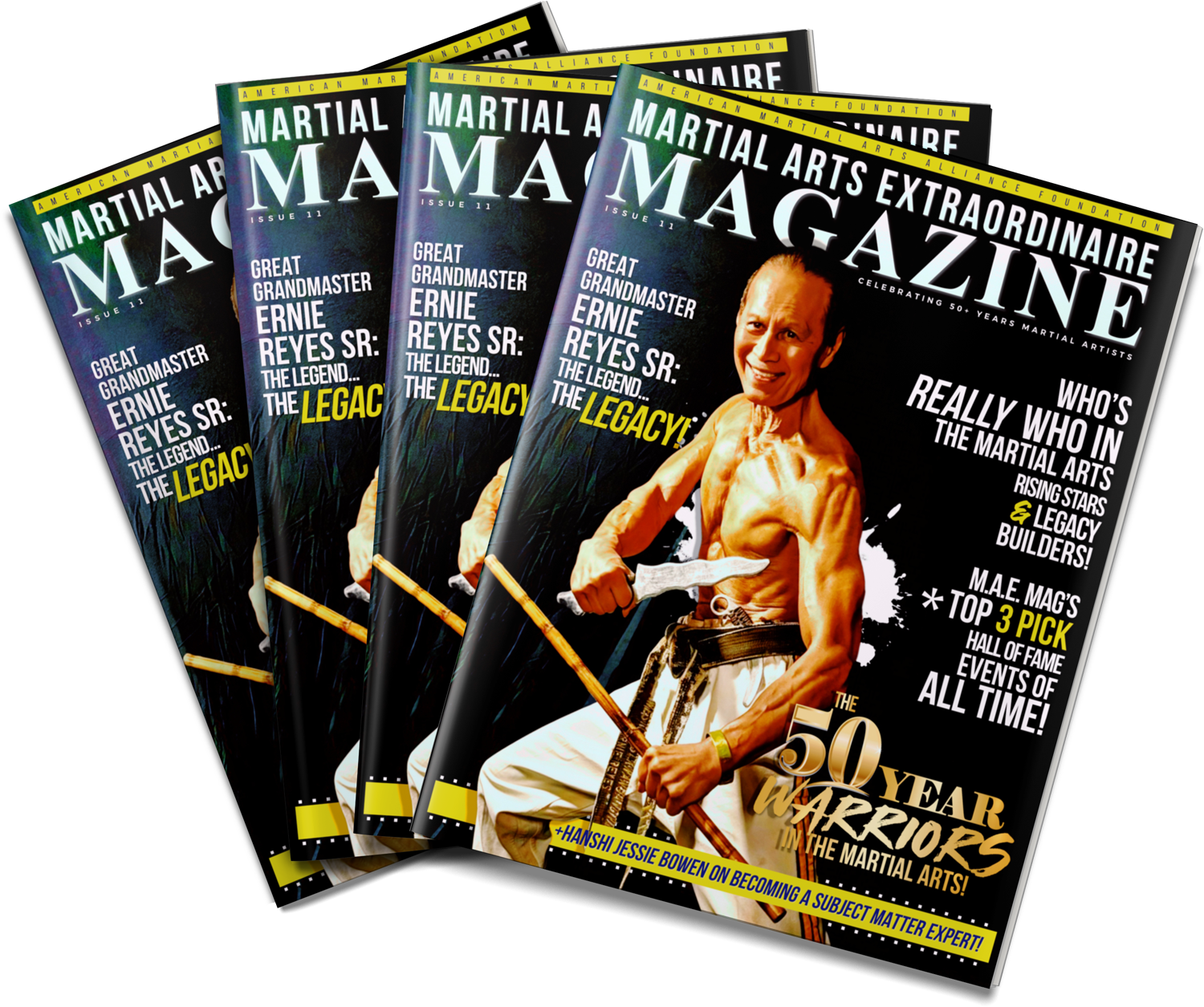 Grandmaster Ernie Reyes Sr. Special Edition of The Martial Arts Extraordinaire Magazine Subscription, Printed Copy