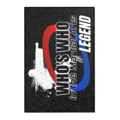 Martial Arts Area Rug — &quot;Who&#39;s Who in the Martial Arts&quot; Graphic Floor Mat
