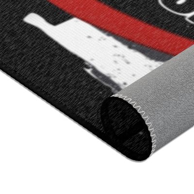 Martial Arts Area Rug — "Who's Who in the Martial Arts" Graphic Floor Mat