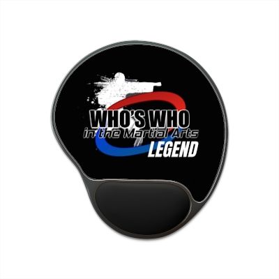 Martial Arts Legend Mouse Pad with Wrist Rest — Who's Who Design