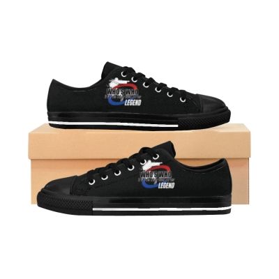 Men's and Women's Sneakers — 'Who's Who Legend' Retro Flag Graphic Low-Top Sneakers