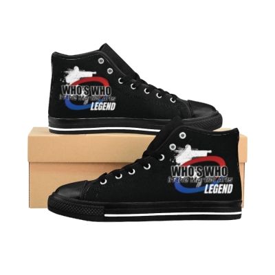Classic High-Top Sneakers — "Who's Who in the Martial Arts?" Legend Design