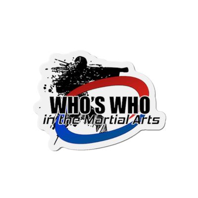 Die-Cut Magnet — "Who's Who in the Martial Arts" Logo (Martial Arts Fan Sticker)