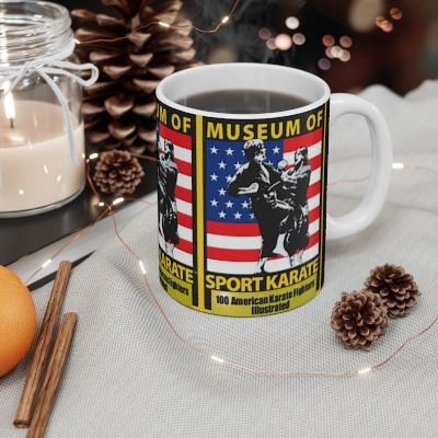 Sport Karate Mug — &quot;Museum of Sport Karate&quot; American Flag Design, 11oz