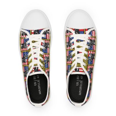 Low Top Sneakers — American Flag Military Tribute Design