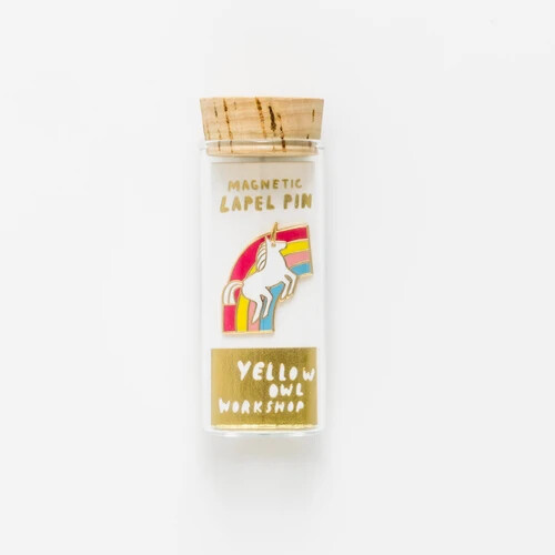Unicorn &amp; Rainbow Lapel Pin