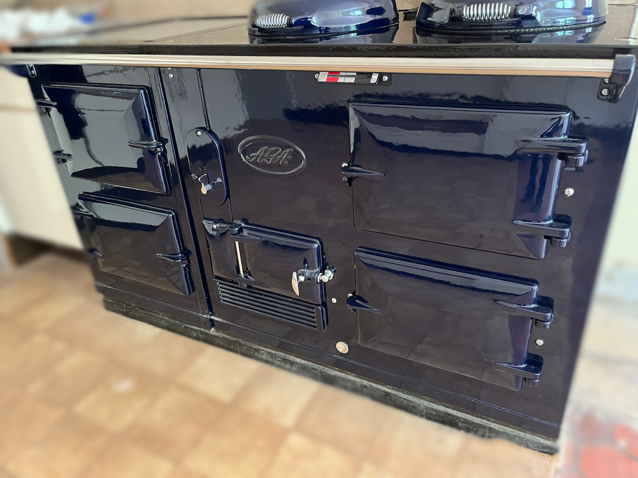 Reconditioned 4 Oven Gas Aga Cooker (Dark Blue)