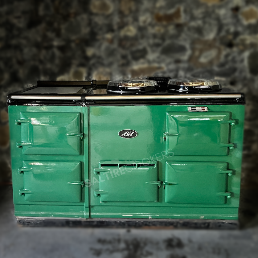Reconditioned 4 Oven Gas Aga Cooker (Hunter Green)