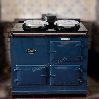 2 Oven Refurbished Aga Cooker (North Sea Blue) 2 Oven Refurbished Aga Cooker (North Sea Blue)
