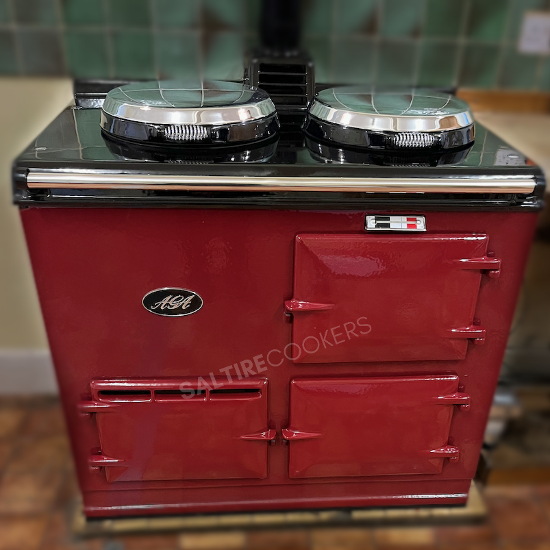 Reconditioned 2 Oven Oil Aga Cooker (Claret)