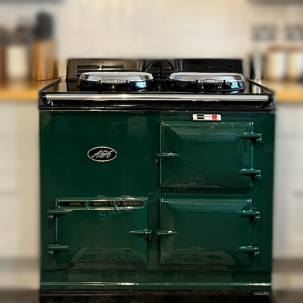 Reconditioned 2 Oven Power Flue Gas Aga Cooker (Bottle Green)