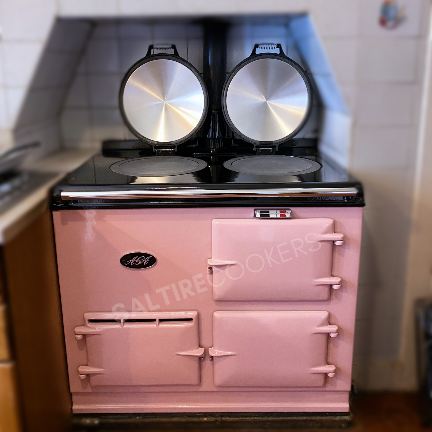 Reconditioned 2 Oven Gas Aga Cooker (Pink)