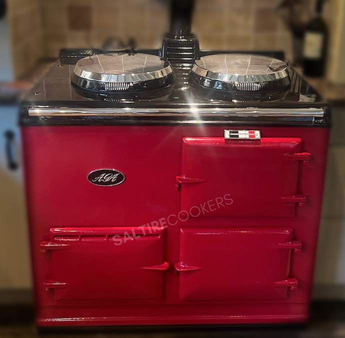 Reconditioned 2 Oven Oil Aga Cooker (Tunnocks Red)